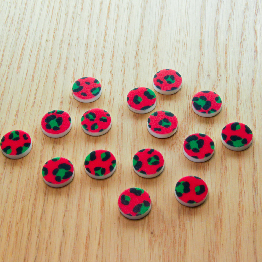 White Acrylic - 15mm Circle- Studs - Christmas - 49