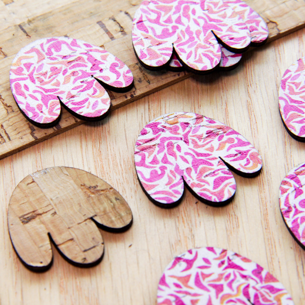 Cork - 30mm - Boho Flower  - Itsy Bitsy - 02