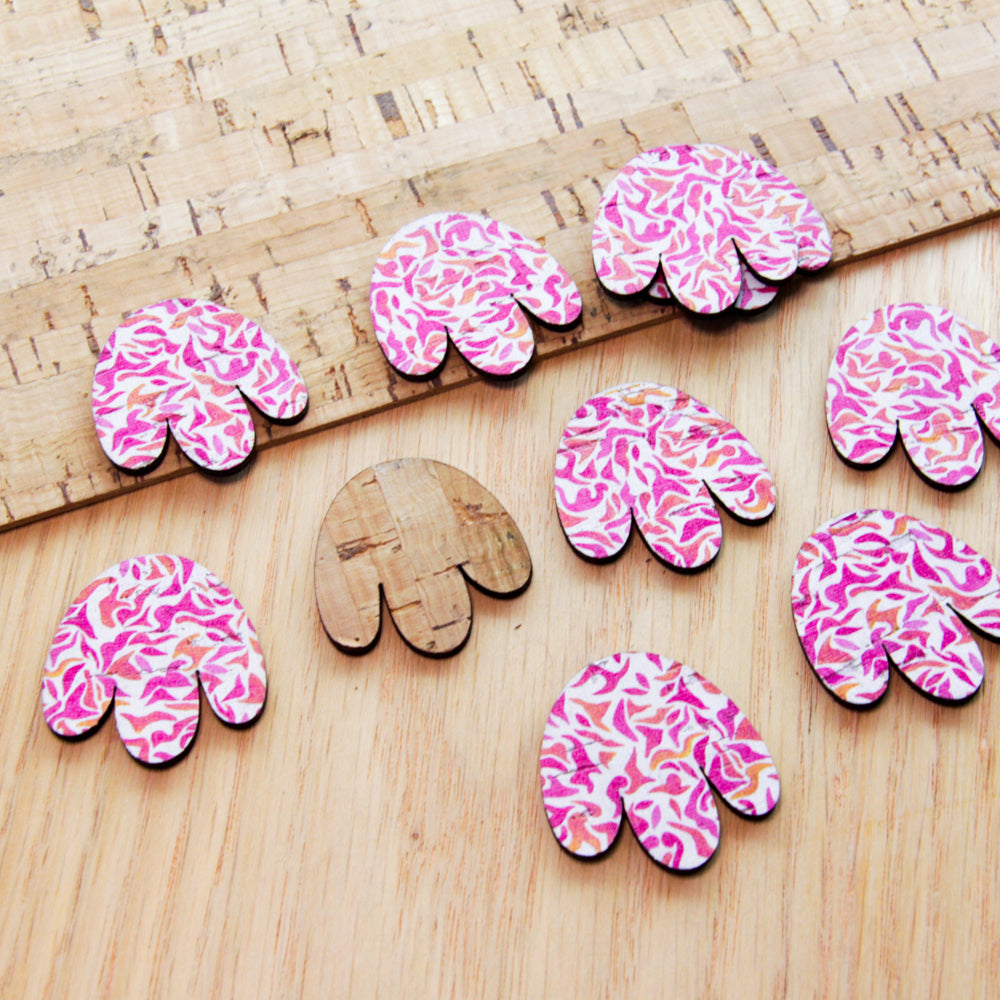 Cork - 30mm - Boho Flower  - Itsy Bitsy - 02