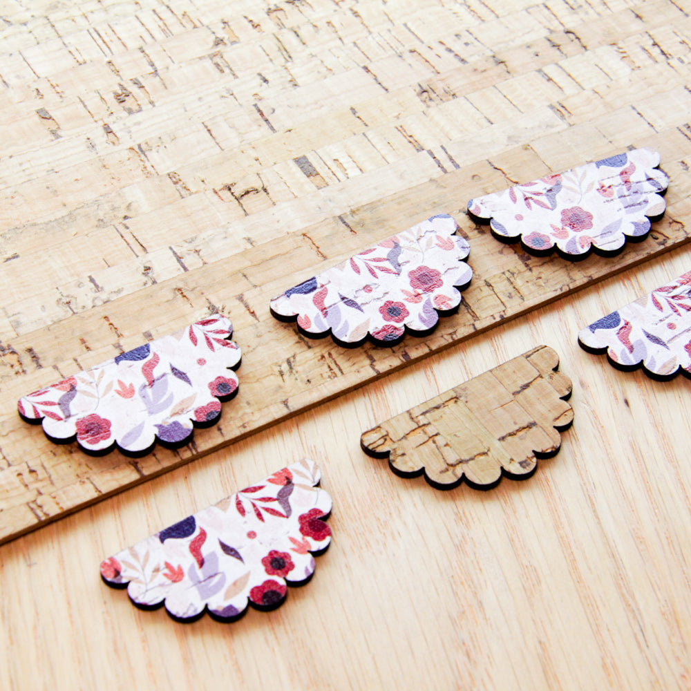 Cork - 40mm - Semi Flower  - Floral Garden - 23