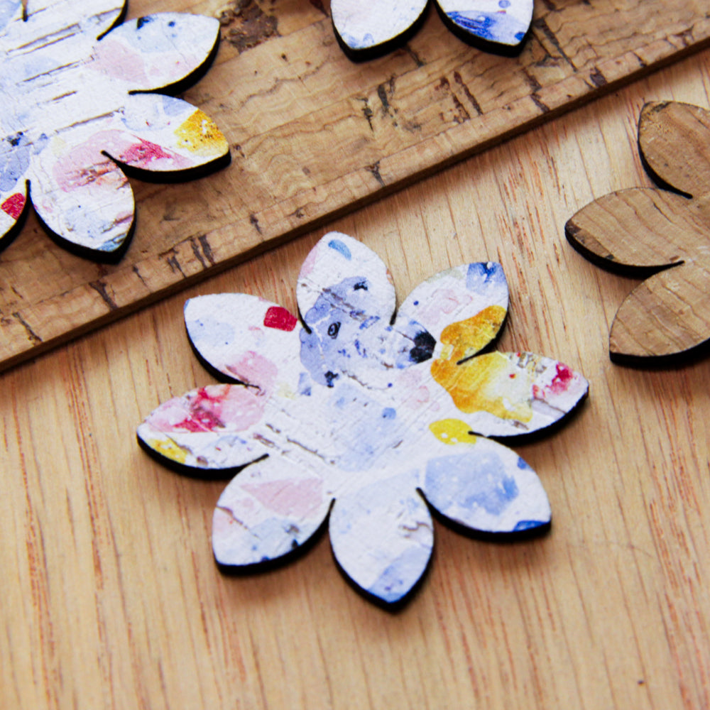 Cork - 40mm - Flower 3 - Terrazzo - 60