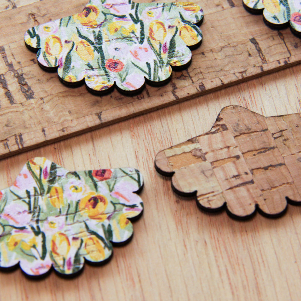 Cork - 40mm - Flower Fan  - Floral Garden - 52