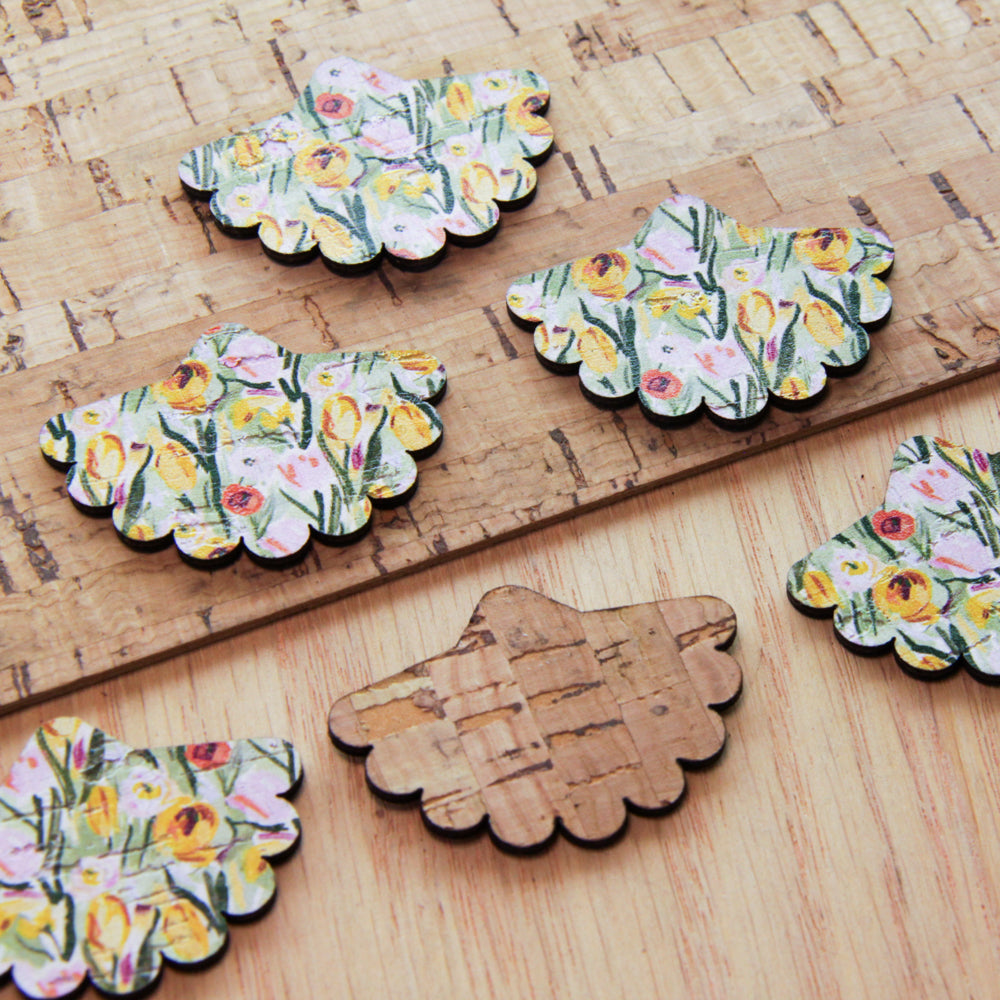 Cork - 40mm - Flower Fan  - Floral Garden - 52