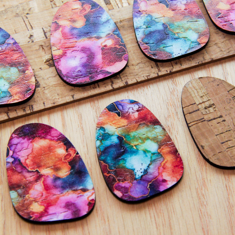 Cork - 50mm - Pebble 2 - Alcohol Ink - 11