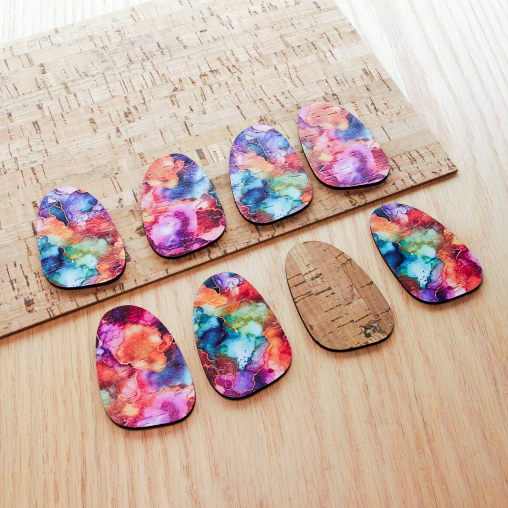 Cork - 50mm - Pebble 2 - Alcohol Ink - 11