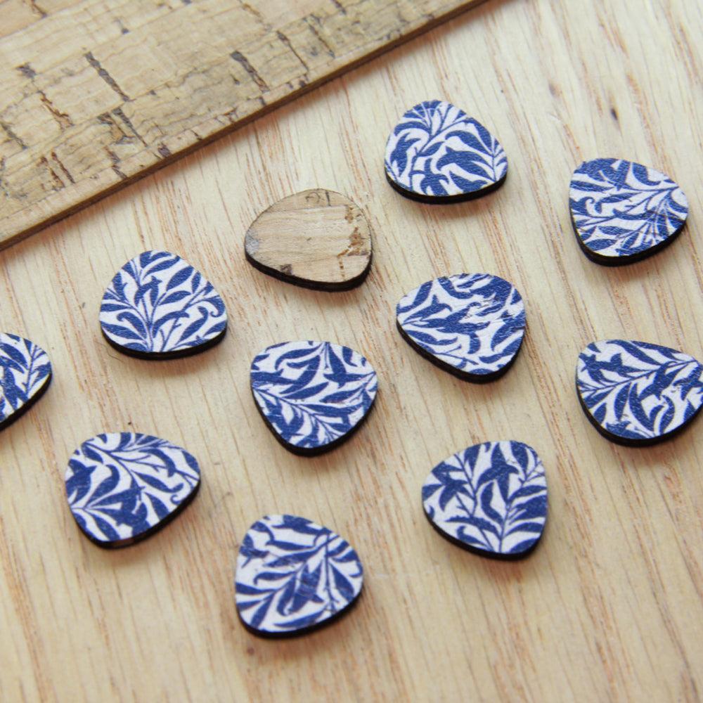 Cork - 15mm - Pebble - Studs - Abstract Floral - 59
