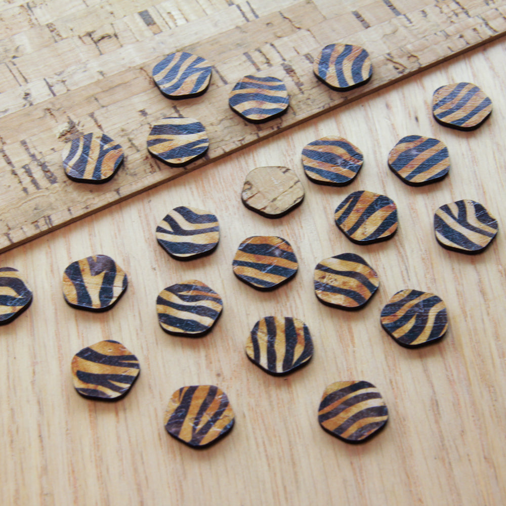 Cork - 15mm - Diamond - Studs - Safari - 11