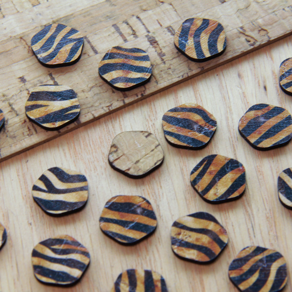 Cork - 15mm - Diamond - Studs - Safari - 11