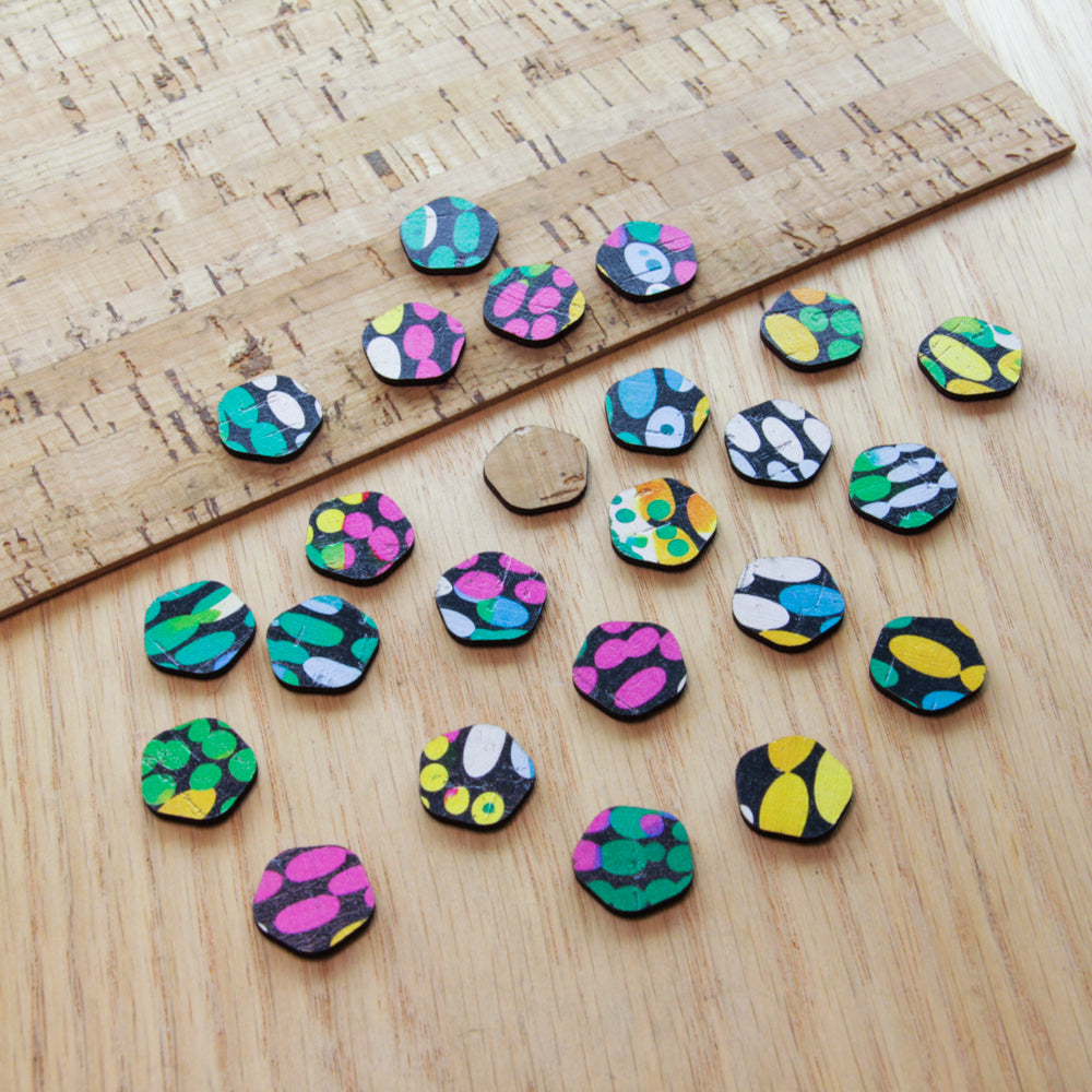 Cork - 15mm - Diamond - Studs - Summer Nights - 03