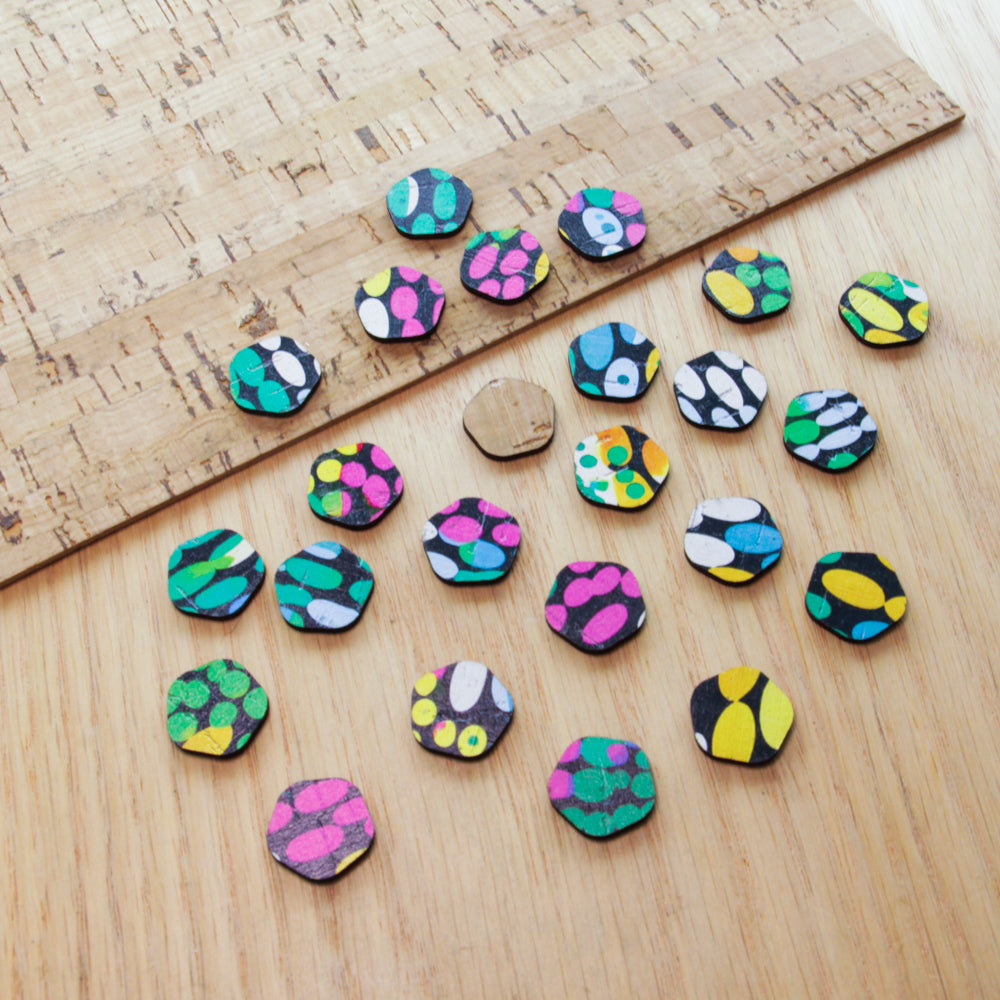 Cork - 15mm - Diamond - Studs - Summer Nights - 03