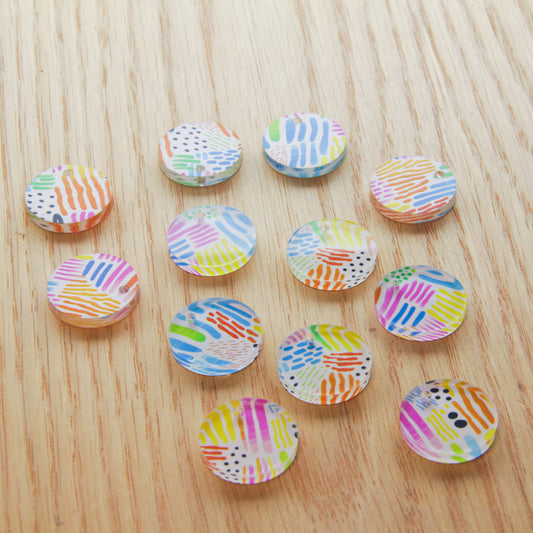 Clear Acrylic - 2cm Circle - 1 Hole - Colourful Play - 09