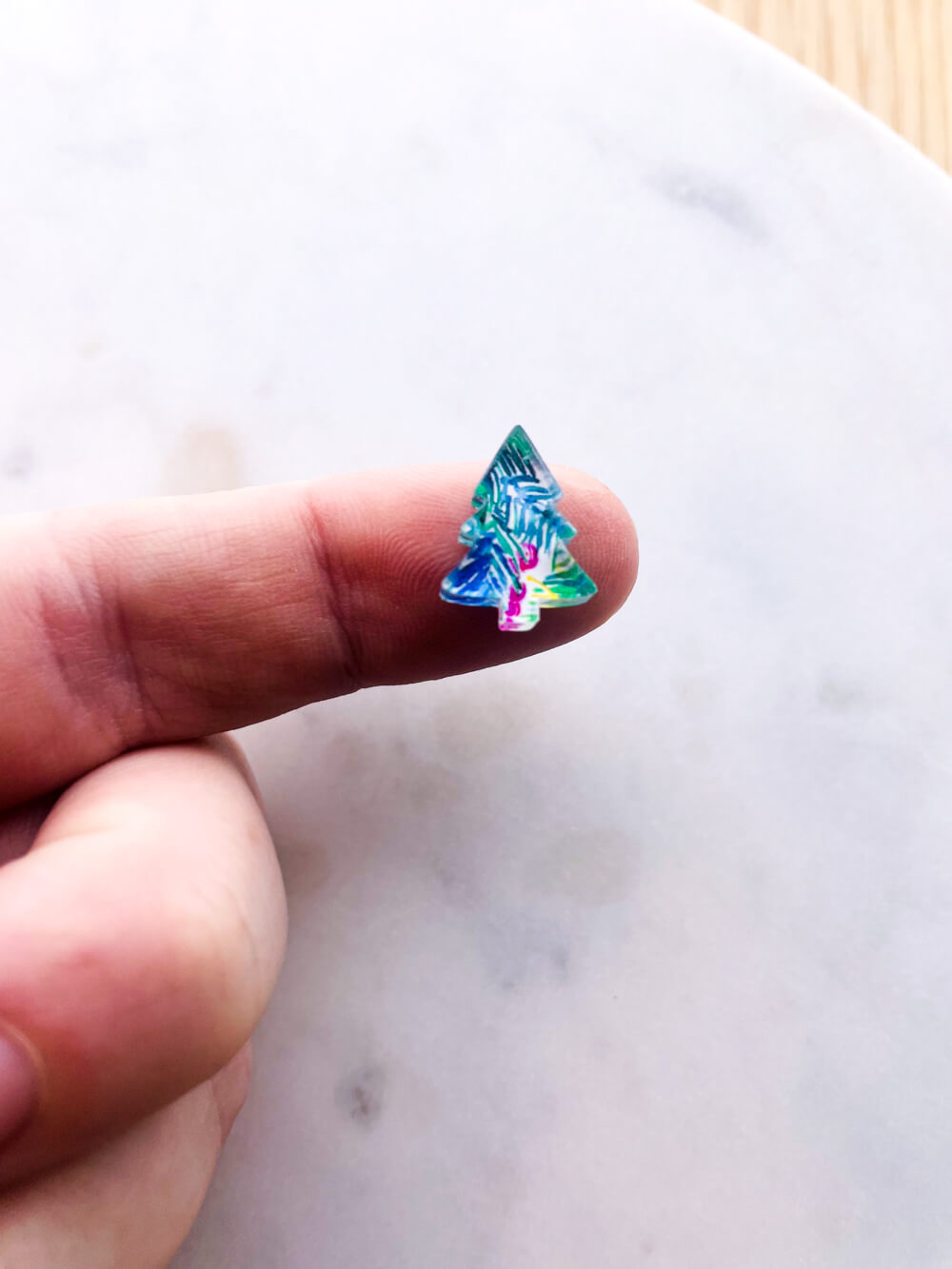 Clear Acrylic - 1.5cm Christmas Tree - Studs - Christmas - 166