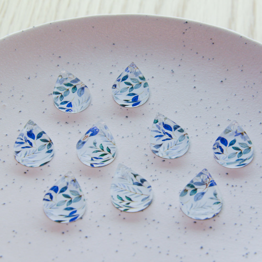 Clear Acrylic - 2cm Teardrop - 1 Hole - Australian Native - 02