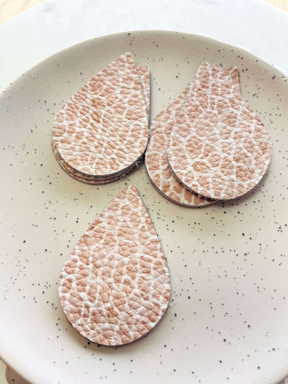 Leather - Large teardrop - Safari - 03