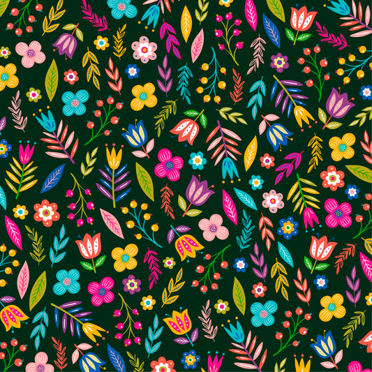 Pattern for printing on leather, acrylic, wood or cork for earring blanks or earring supplies in pattern style - Pattern -  Mexican Floral - 01