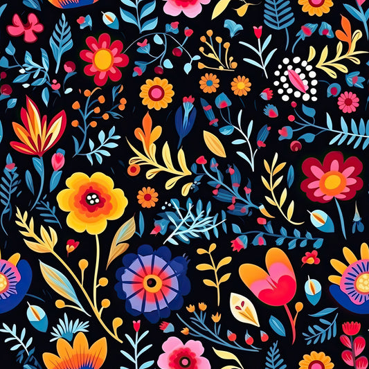 Pattern for printing on leather, acrylic, wood or cork for earring blanks or earring supplies in pattern style - Pattern -  Mexican Floral - 06