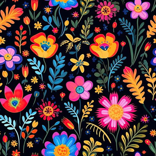 Pattern for printing on leather, acrylic, wood or cork for earring blanks or earring supplies in pattern style - Pattern -  Mexican Floral - 07