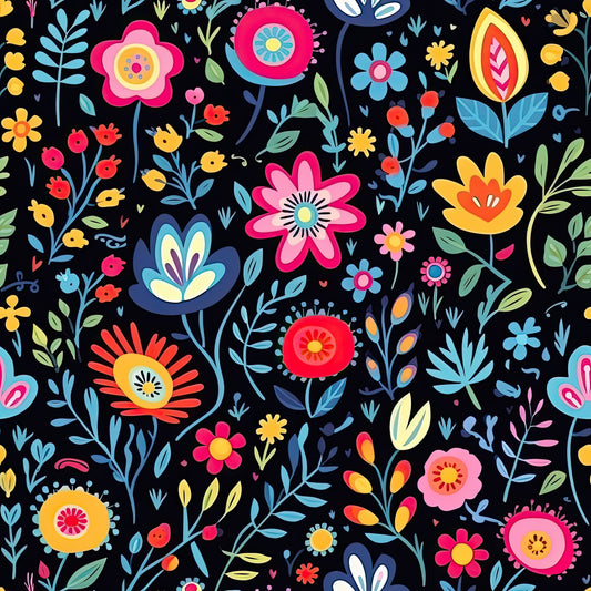 Pattern for printing on leather, acrylic, wood or cork for earring blanks or earring supplies in pattern style - Pattern -  Mexican Floral - 09