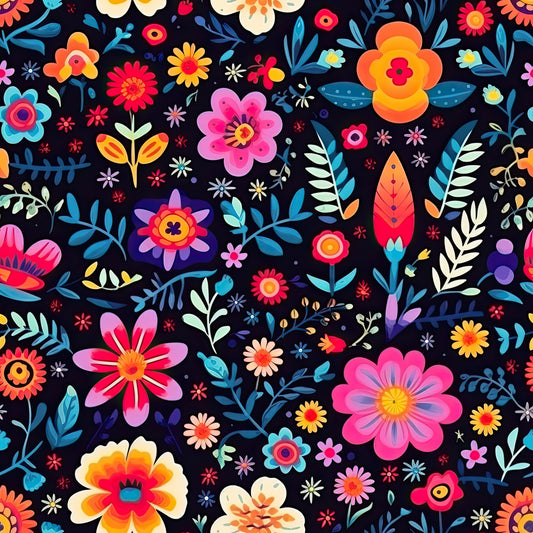 Pattern for printing on leather, acrylic, wood or cork for earring blanks or earring supplies in pattern style - Pattern -  Mexican Floral - 10