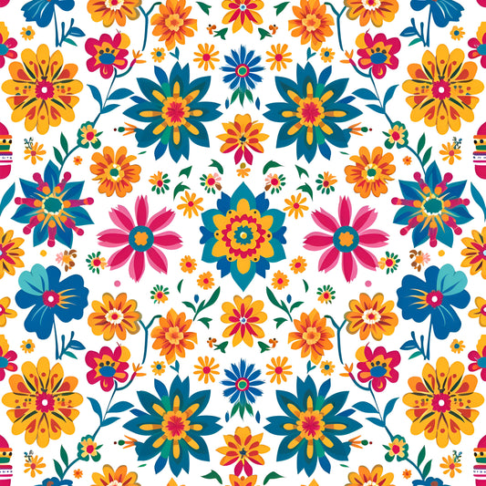 Pattern for printing on leather, acrylic, wood or cork for earring blanks or earring supplies in pattern style - Pattern -  Mexican Floral - 17