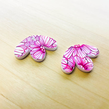Half Flower - White Acrylic - Blooms - 31