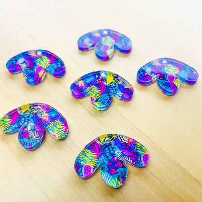 Half Flower - Clear Acrylic - Summer Nights - 25
