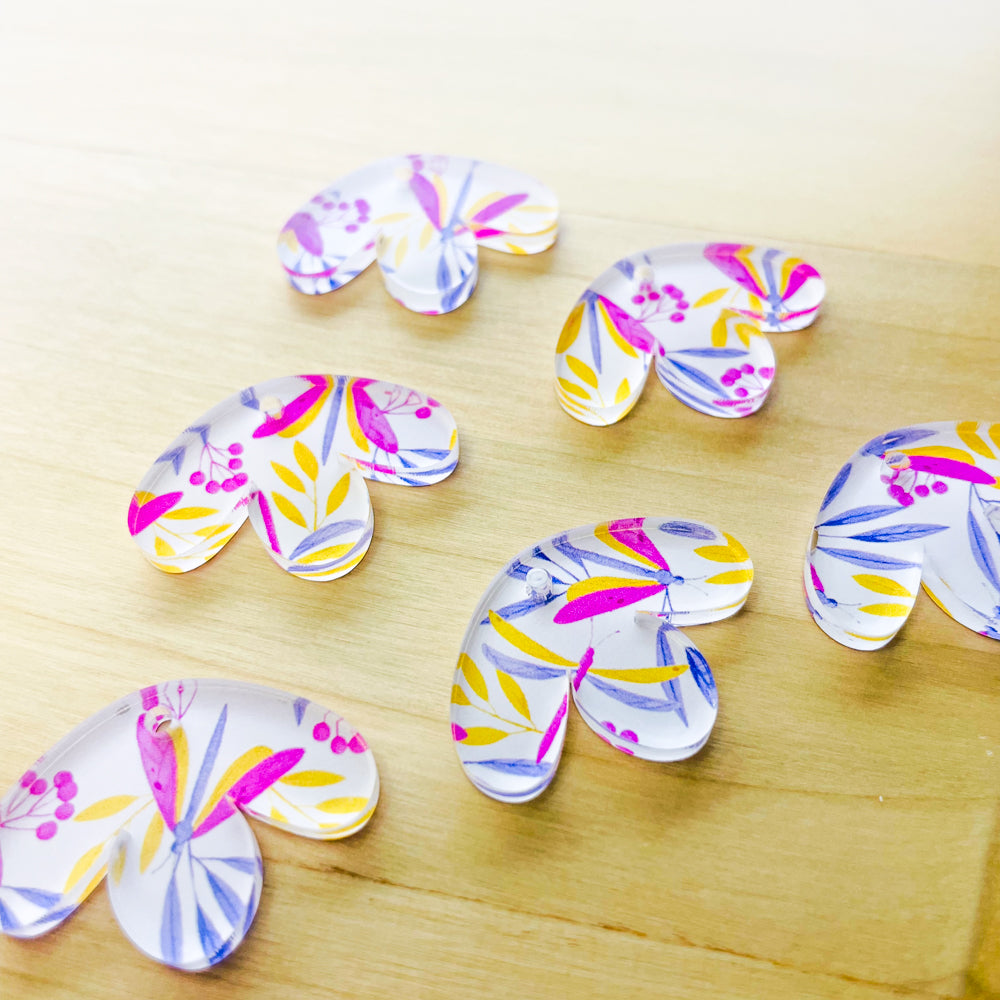 Half Flower - Clear Acrylic - Australian Native - 01