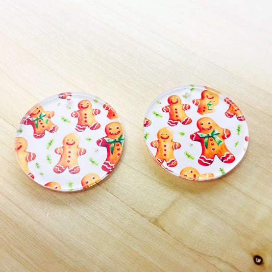4cm Circle -  Clear Acrylic - Christmas - 131
