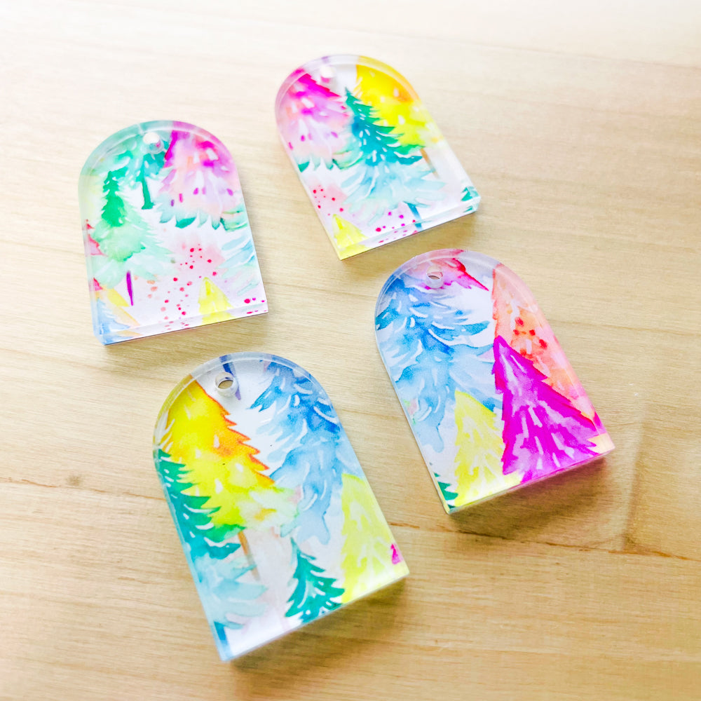 2x3cm - Arch -  Clear Acrylic - Christmas - 01
