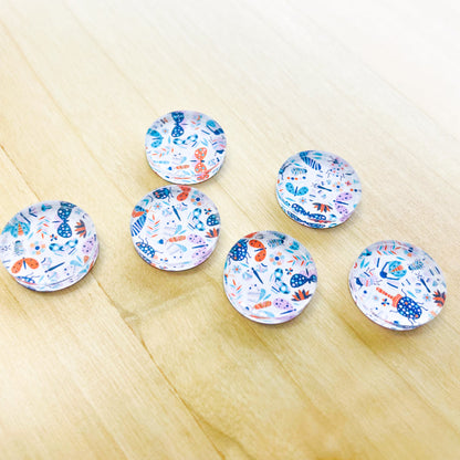 1.5cm Circle - Studs- Clear Acrylic - Spritz - 40