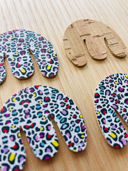 Double Sided Cork - Boho Shape - Leopard - 18