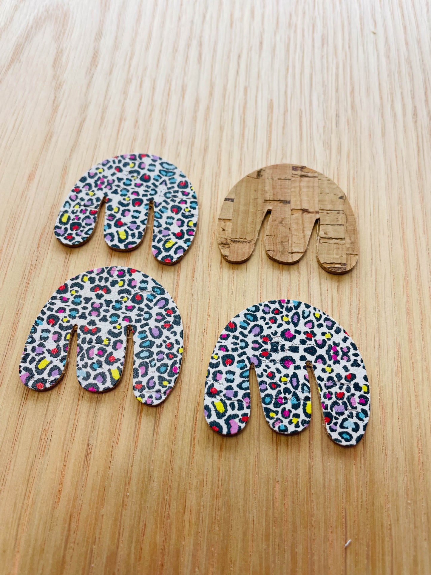 Double Sided Cork - Boho Shape - Leopard - 18