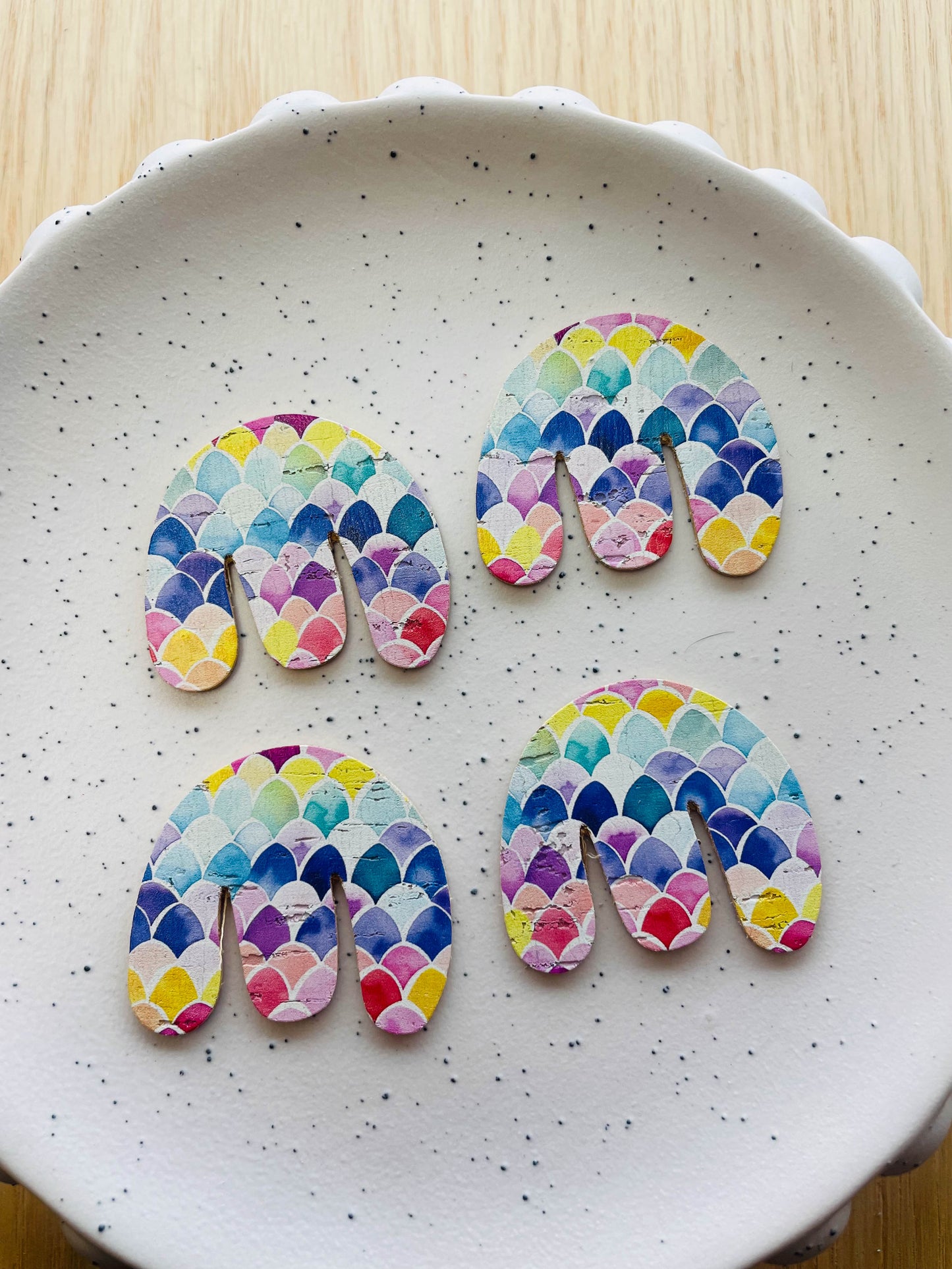 Double Sided Cork - Boho Shape - Watercolour - 17