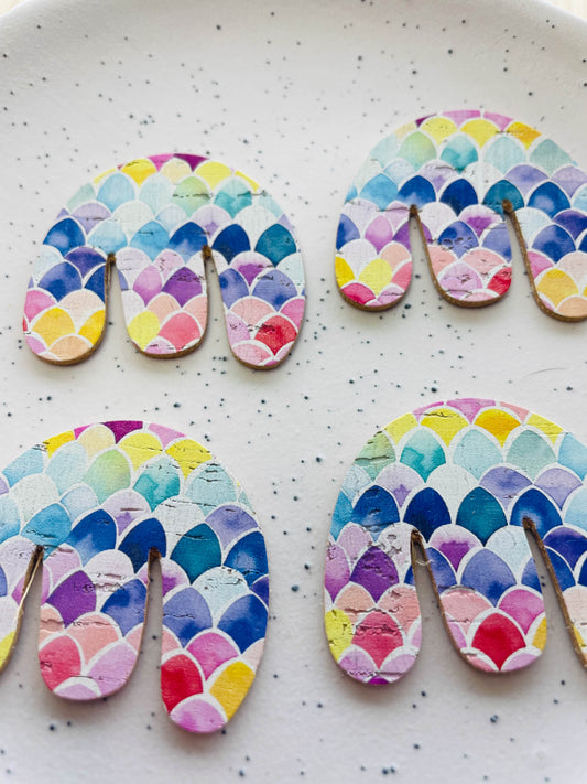 Double Sided Cork - Boho Shape - Watercolour - 17