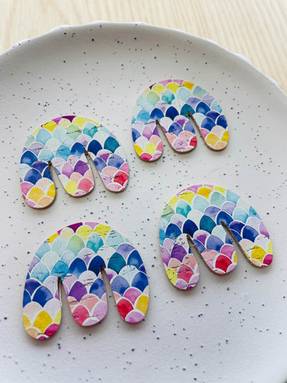 Double Sided Cork - Boho Shape - Watercolour - 17