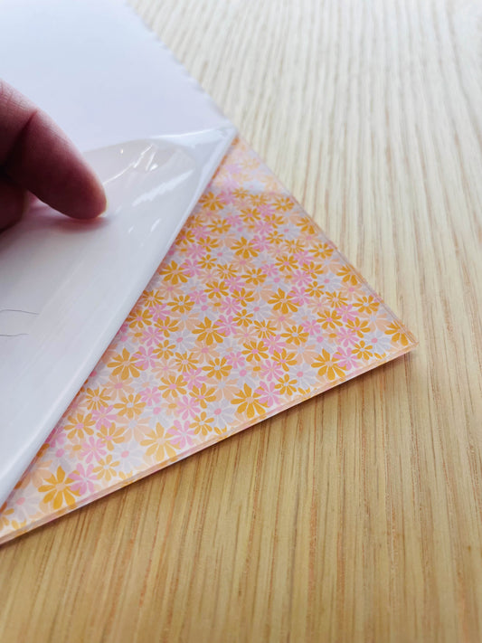 Clear Acrylic Sheet - Abstract Floral - 54