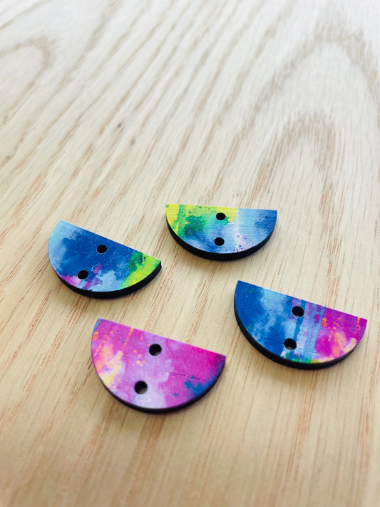 Wood - Semi Circle - Neon Splash - 05