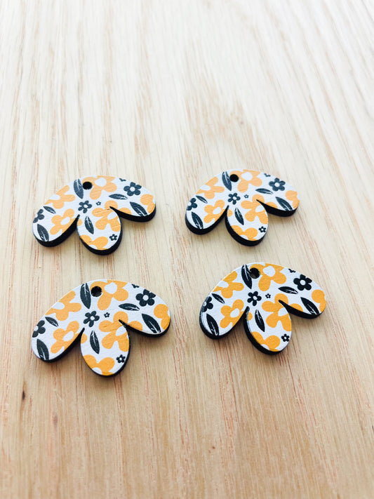 Wood - Half Flower - Abstract Floral - 19