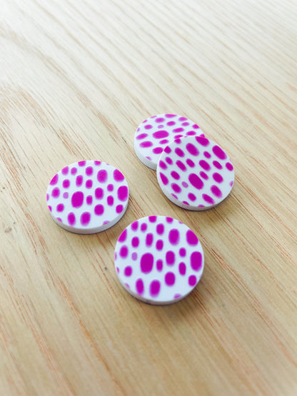 White Acrylic - 20mm Circle - Watercolour - 89