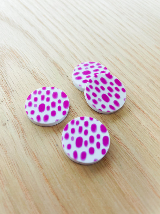 White Acrylic - 20mm Circle - Watercolour - 89