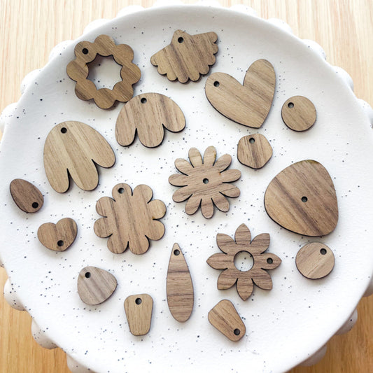 WALNUT WOOD SHAPES
