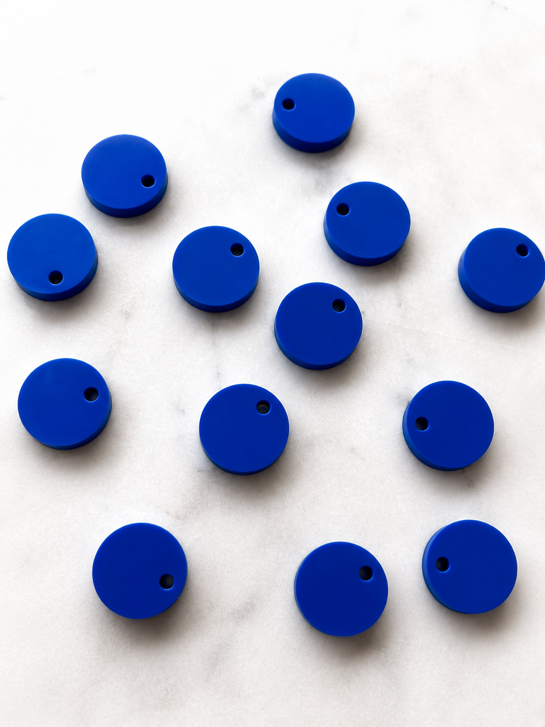 12.5mm or 15mm Royal Blue Mirror Circle Toppers/Studs- Various Pack Sizes