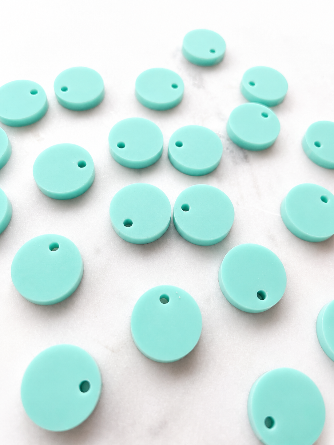12.5mm or 15mm Mint Circle Toppers/Studs- Various Pack Sizes