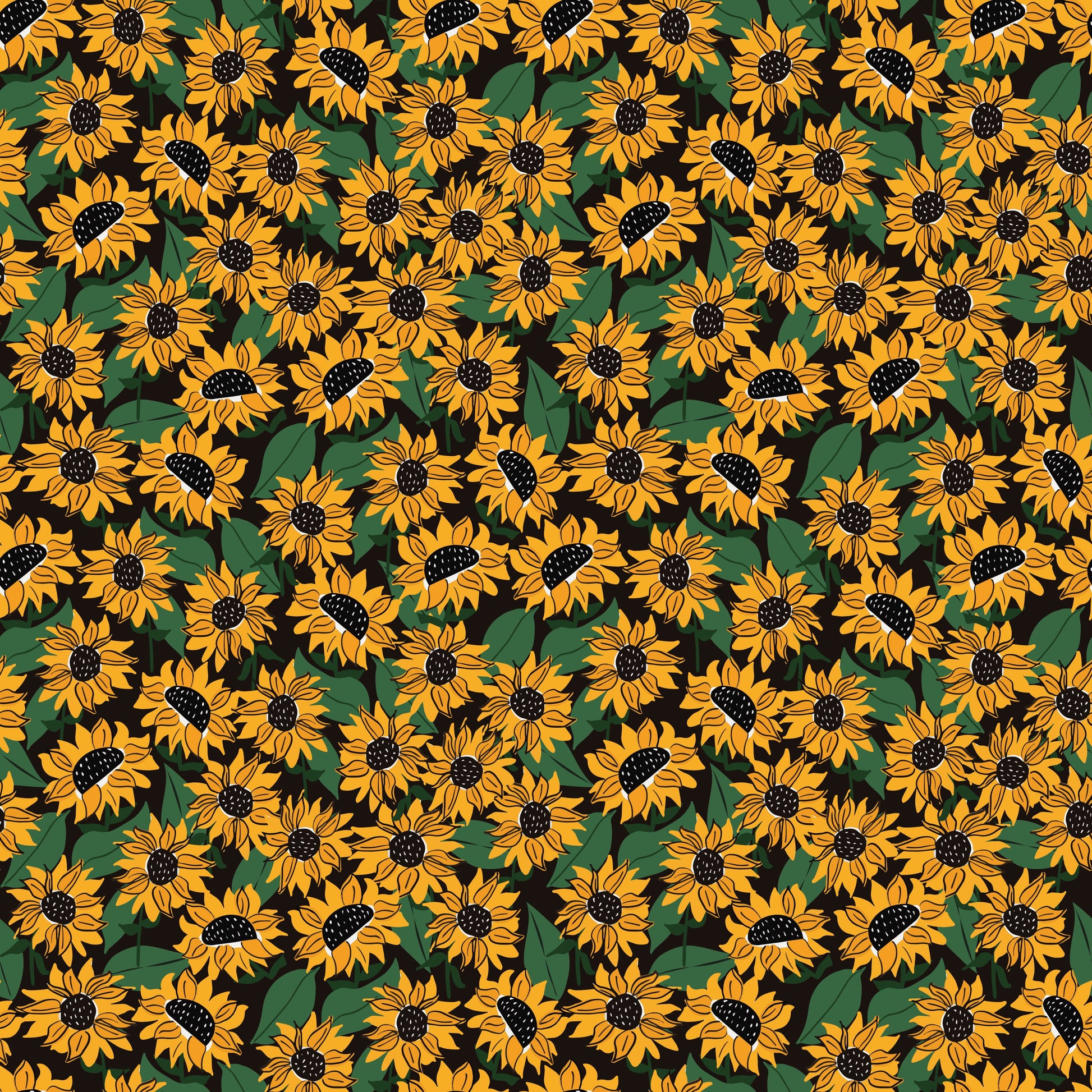 Pattern for printing on leather, acrylic, wood or cork for earring blanks or earring supplies in pattern style - Pattern -  Sunflower - 01