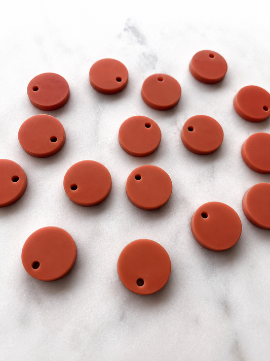 12.5mm or 15mm Terracotta Circle Toppers/Studs- Various Pack Sizes