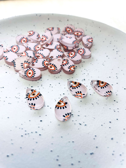 Tiny Teardrop - Clear Acrylic - Boho - 10