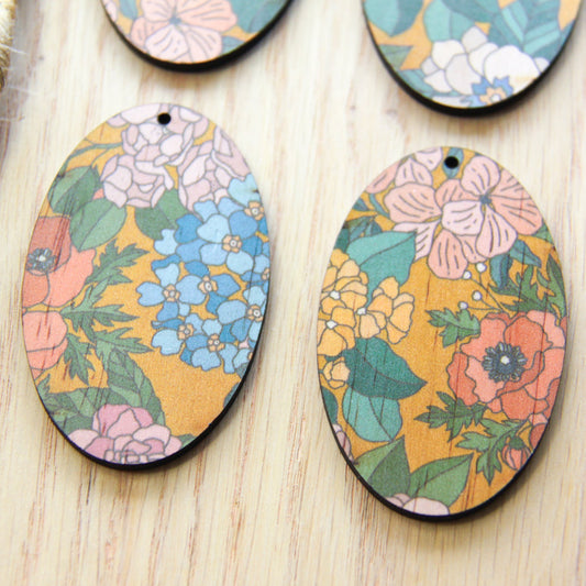 Oval Shape - Natural Look Print in Australiana - 88