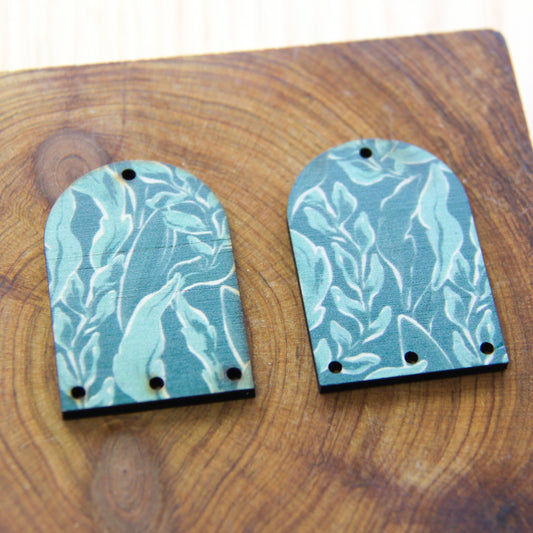 Wood - Arch Shape - 4 Holes -  Transparent print - Australiana - 80