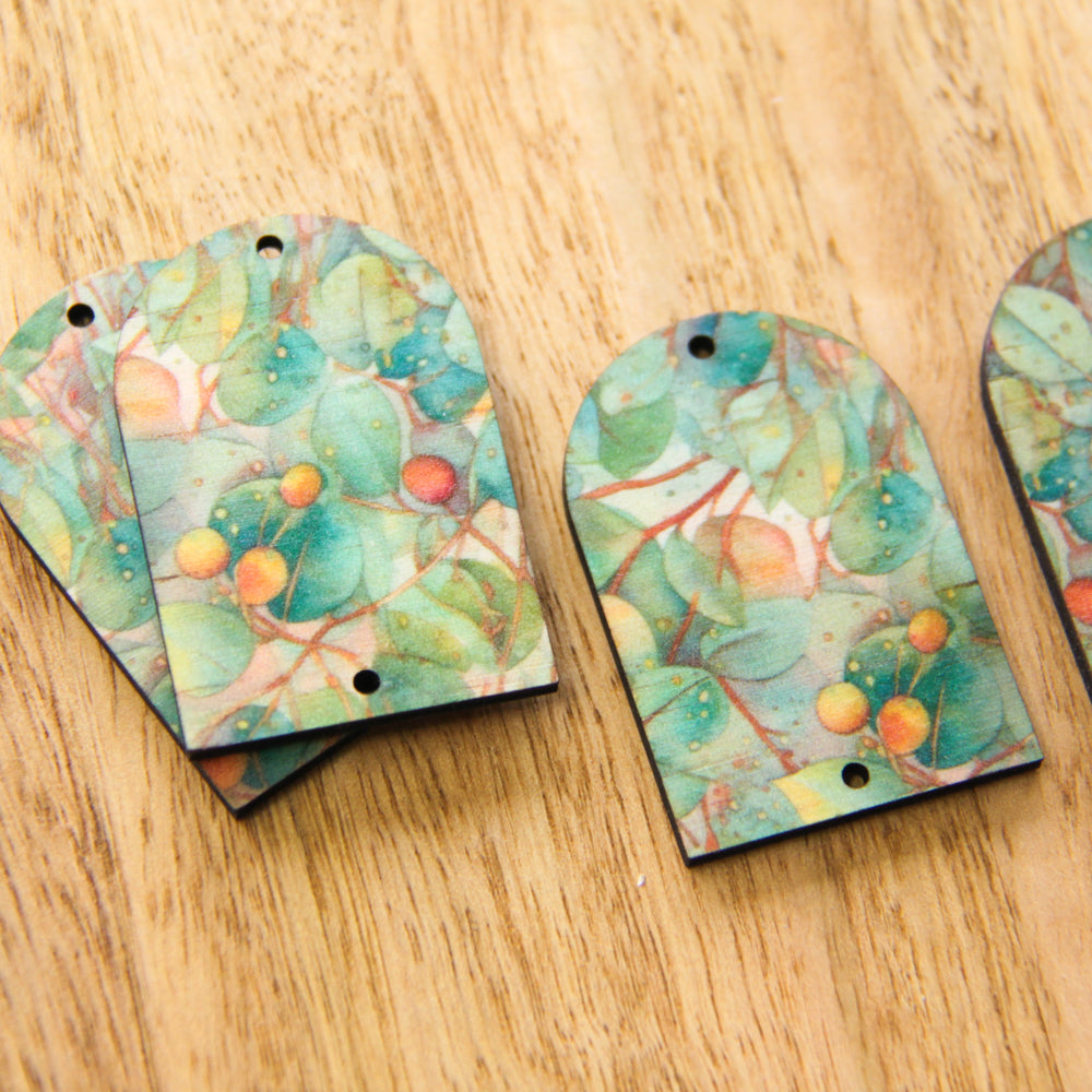 Arch Shape - 2 Holes -  Natural Look Print in Australian Native - 16