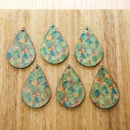 Teardrop Shape - Natural Look Print in Australian Native - 16